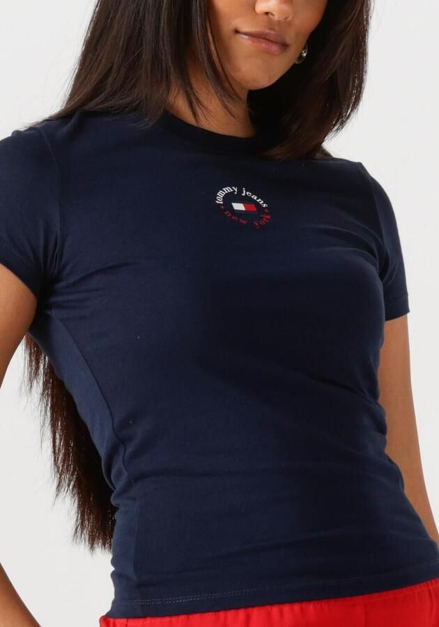TOMMY JEANS Dames Tops & T-shirts Tjw Slim Essential Logo 2 Tee Donkerblauw