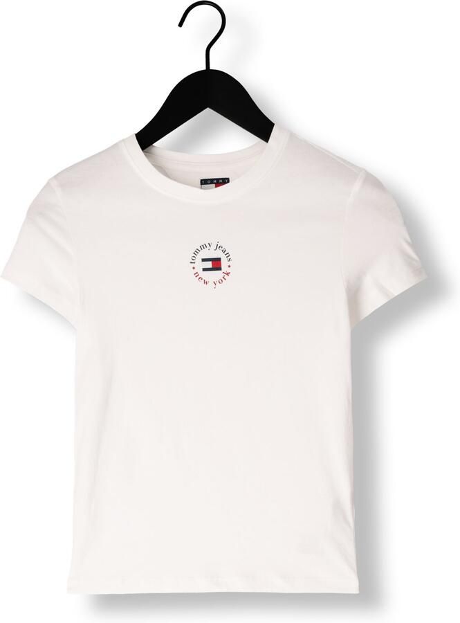 TOMMY JEANS Dames Tops & T-shirts Tjw Slim Essential Logo 2 Tee Wit