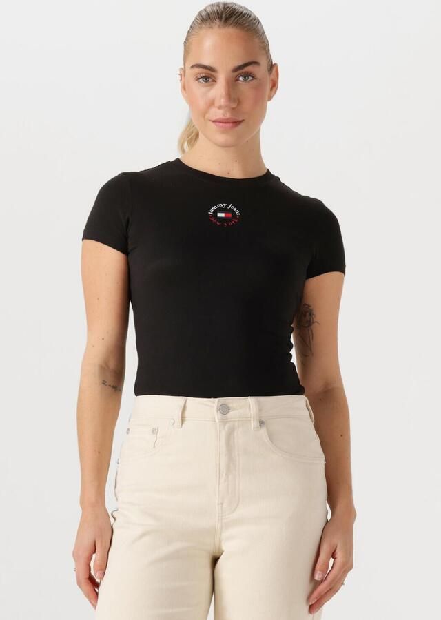 TOMMY JEANS Dames Tops & T-shirts Tjw Slim Essential Logo 2 Tee Zwart - Foto 4