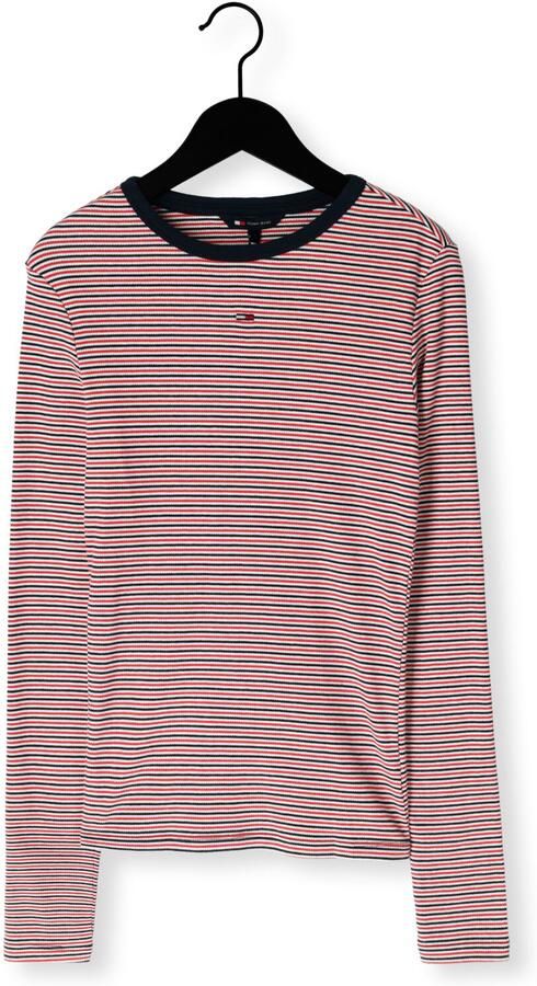 TOMMY JEANS Dames Tops & T-shirts Tjw Slim Essential Rib Ls Rood - Foto 4