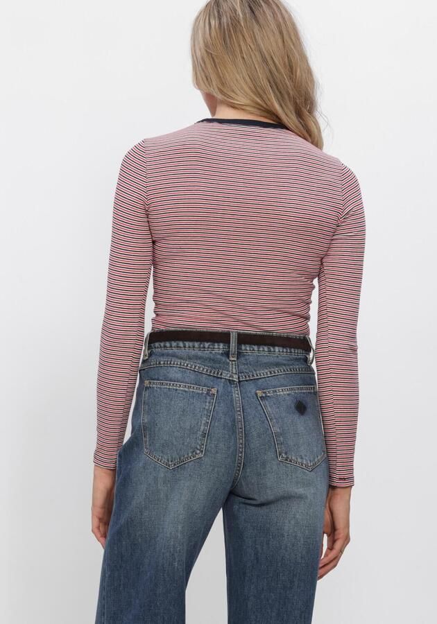 TOMMY JEANS Dames Tops & T-shirts Tjw Slim Essential Rib Ls Rood - Foto 2
