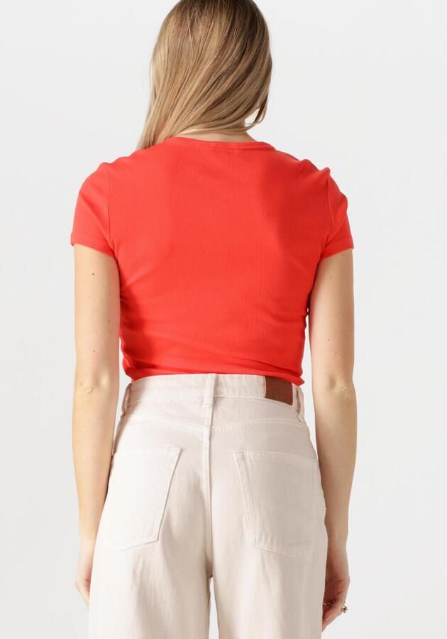 TOMMY JEANS Dames Tops & T-shirts Tjw Slim Essential Rib Ss Ext Rood - Foto 2