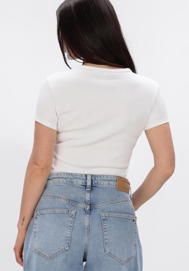 TOMMY JEANS T-shirt Slim Essential Rib Shirt Rippshirt Rundhalsshirt - Foto 2