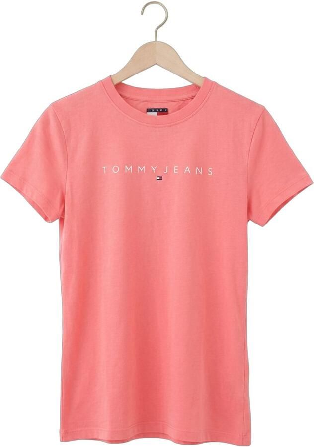 TOMMY JEANS Dames Tops & T-shirts Tjw Slim Linear Tee Ext Roze - Foto 2