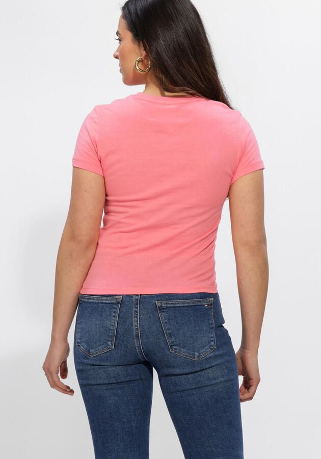 TOMMY JEANS Dames Tops & T-shirts Tjw Slim Linear Tee Ext Roze - Foto 3