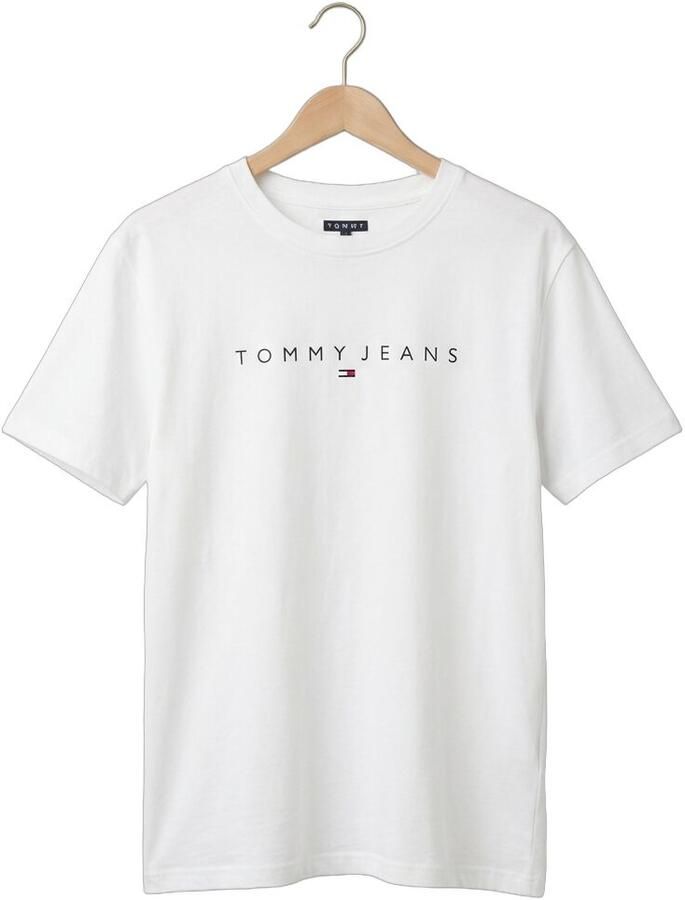 TOMMY JEANS Dames Tops & T-shirts Tjw Slim Linear Tee Ext Wit - Foto 2