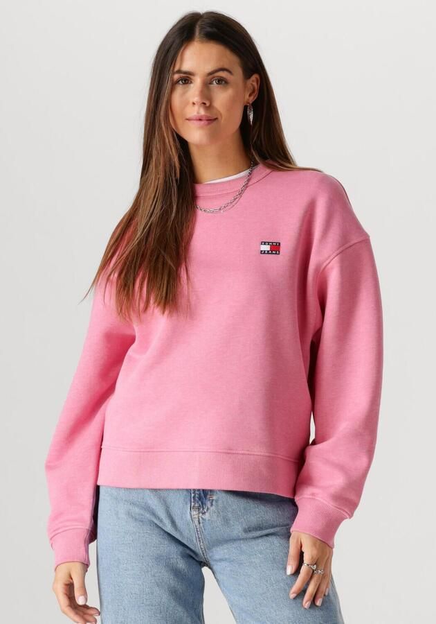TOMMY JEANS Dames Truien & Vesten Tjw Bxy Badge Crew Roze - Foto 4
