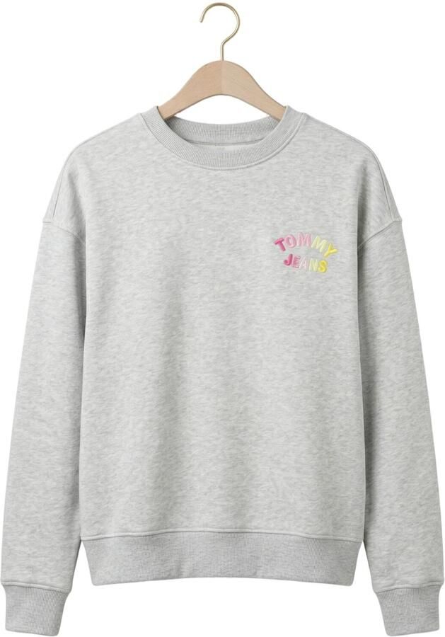 TOMMY JEANS Dames Truien & Vesten Tjw Bxy Color Bubble Crew Ext Lichtgrijs - Foto 4