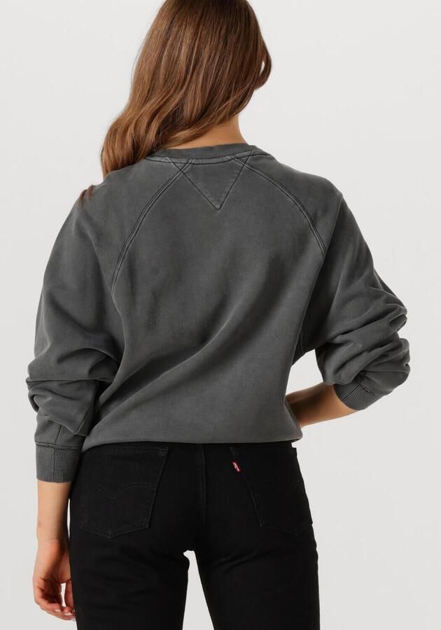 TOMMY JEANS Dames Truien & Vesten Tjw Bxy Leopard Varsity Crew Donkergrijs - Foto 3