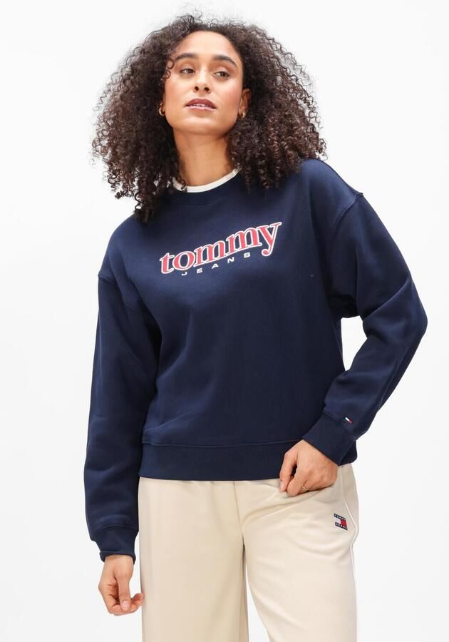 TOMMY JEANS Dames Truien & Vesten Tjw Bxy Tommy Applique Crew Donkerblauw