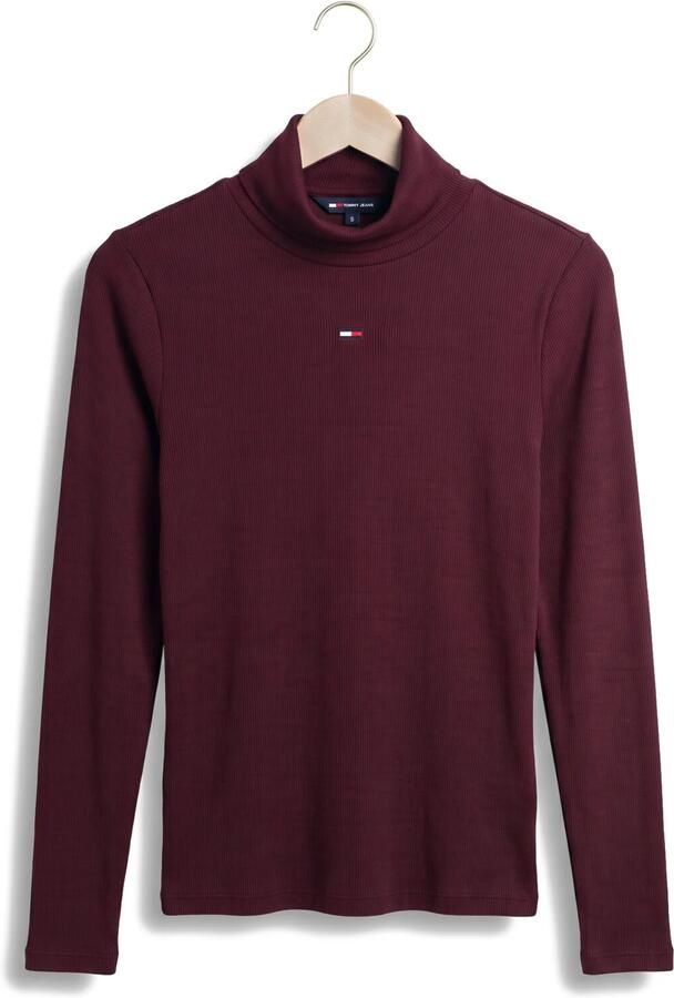 TOMMY JEANS Dames Truien & Vesten Tjw Essential Mock Neck Bordeaux - Foto 4