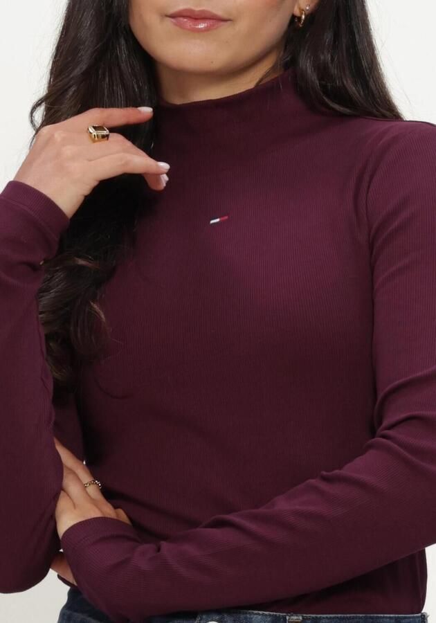 TOMMY JEANS Dames Truien & Vesten Tjw Essential Mock Neck Bordeaux - Foto 3