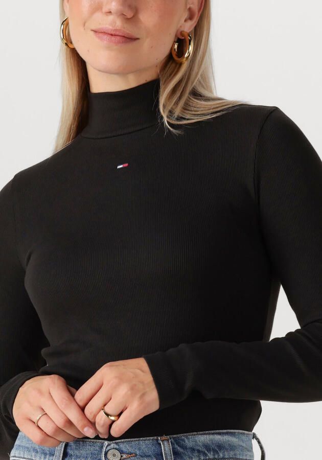 TOMMY JEANS Dames Truien & Vesten Tjw Essential Mock Neck Zwart - Foto 2