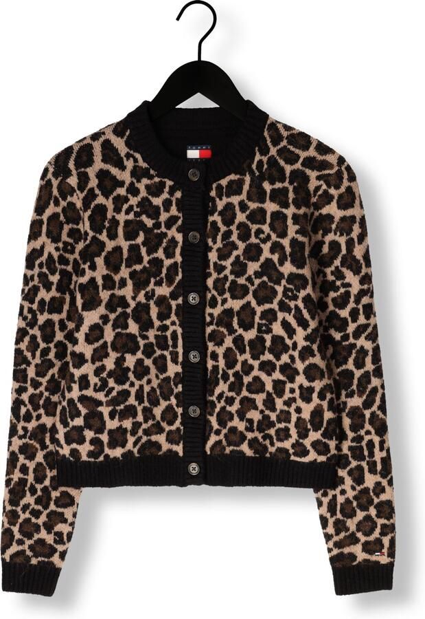TOMMY JEANS Vest TJW LEOPARD CARDIGAN met luipaard breipatroon - Foto 3