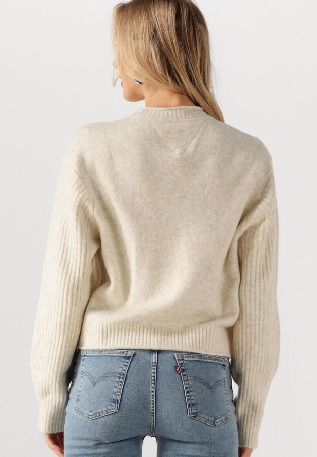 TOMMY JEANS Dames Truien & Vesten Tjw Melange Flag Sweater Rib Ext Ecru - Foto 2