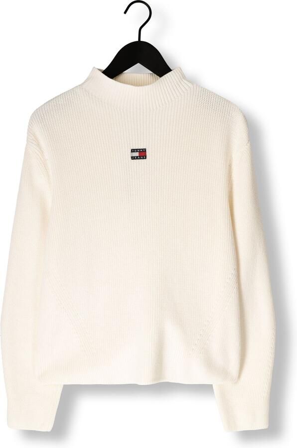 TOMMY JEANS Dames Truien & Vesten Tjw Mockneck Badge Sweater Gebroken Wit - Foto 4