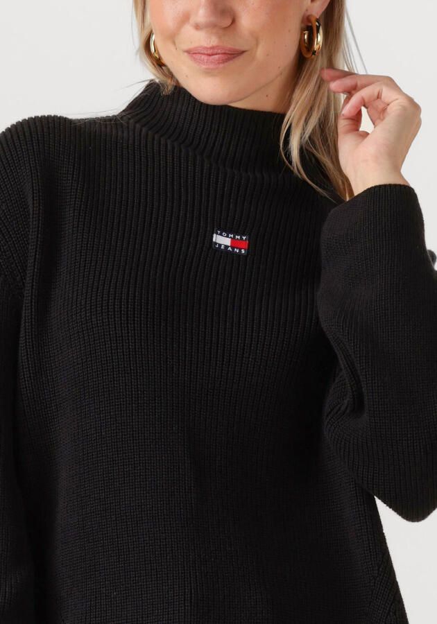 TOMMY JEANS Dames Truien & Vesten Tjw Mockneck Badge Sweater Zwart - Foto 2