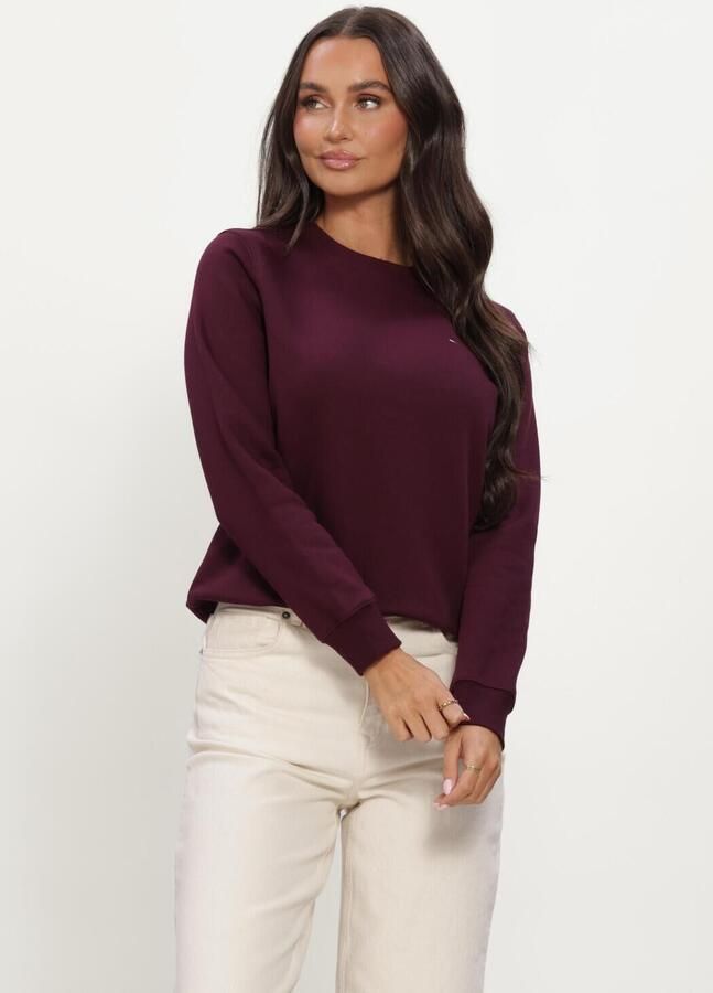 TOMMY JEANS Dames Truien & Vesten Tjw Reg S Flag Crew Bordeaux