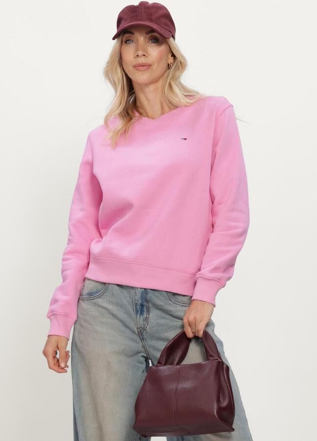 TOMMY JEANS Dames Truien & Vesten Tjw Reg S Flag Crew Roze