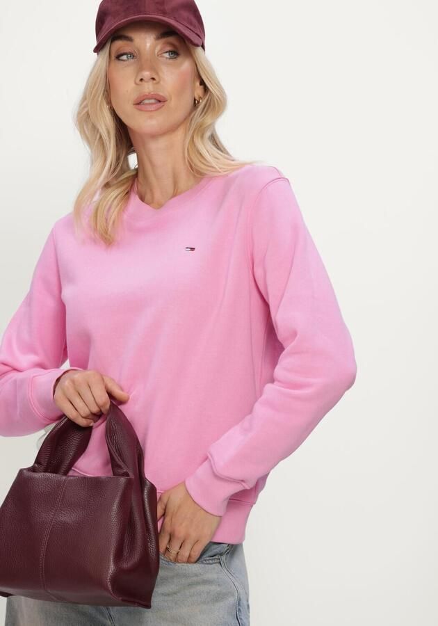 TOMMY JEANS Dames Truien & Vesten Tjw Reg S Flag Crew Roze - Foto 4