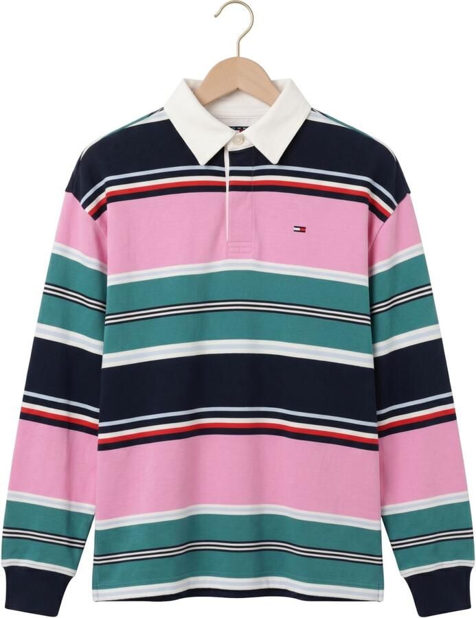 TOMMY JEANS Dames Truien & Vesten Tjw Rlx Multi Stripe Rugby Ext Multi - Foto 2