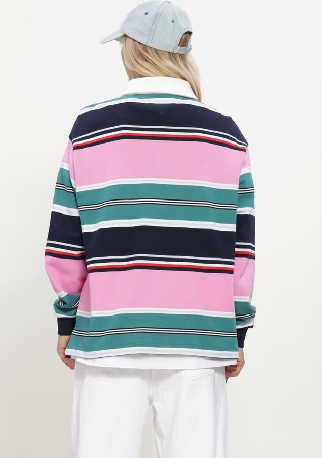 TOMMY JEANS Dames Truien & Vesten Tjw Rlx Multi Stripe Rugby Ext Multi - Foto 3