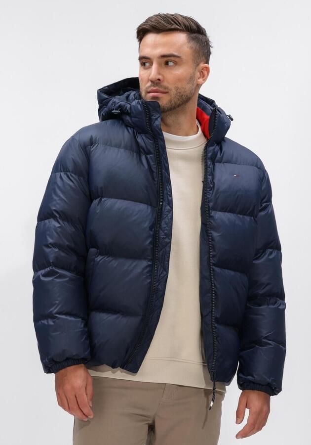 TOMMY JEANS Gewatteerde jas TJM ESSENTIAL DOWN JACKET EXT Winterjas Outdoorjas Gevoerd 2 in 1 jas afneembare capuchon