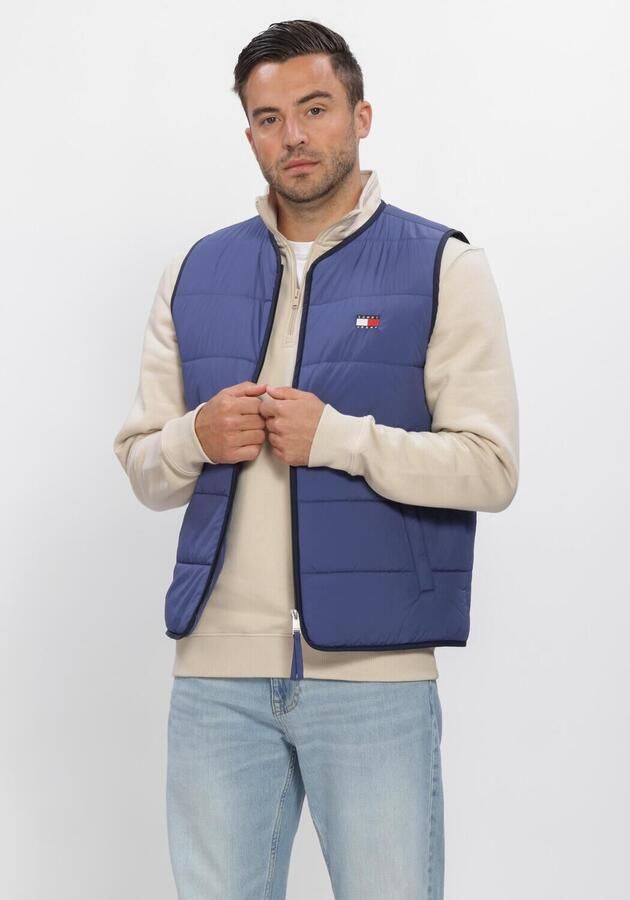 TOMMY JEANS Heren Jassen Tjm Flag Quilted Vest Blauw