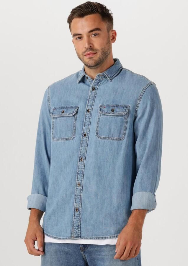 TOMMY JEANS Heren Overhemden Ls Regular Denim Shirt Ext Blauw - Foto 4