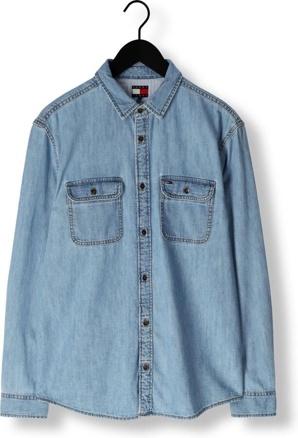TOMMY JEANS Heren Overhemden Ls Regular Denim Shirt Ext Blauw - Foto 3