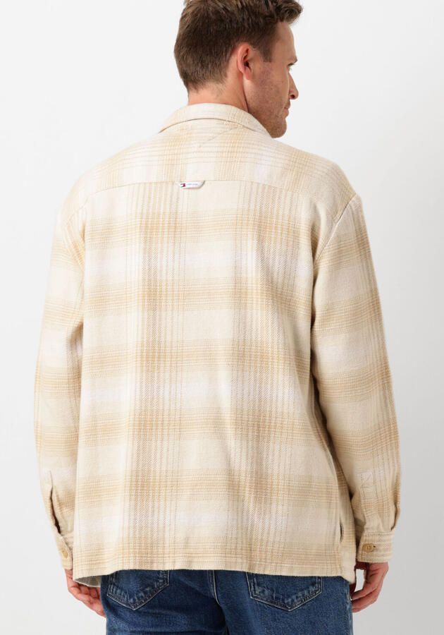 TOMMY JEANS Heren Overhemden Tjm Badge Check Overshirt Beige - Foto 2