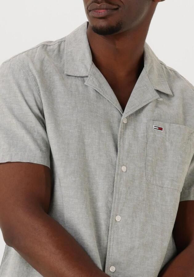 Tommy Jeans Regular fit vrijetijdsoverhemd van een mix van katoen en linnen - Foto 3