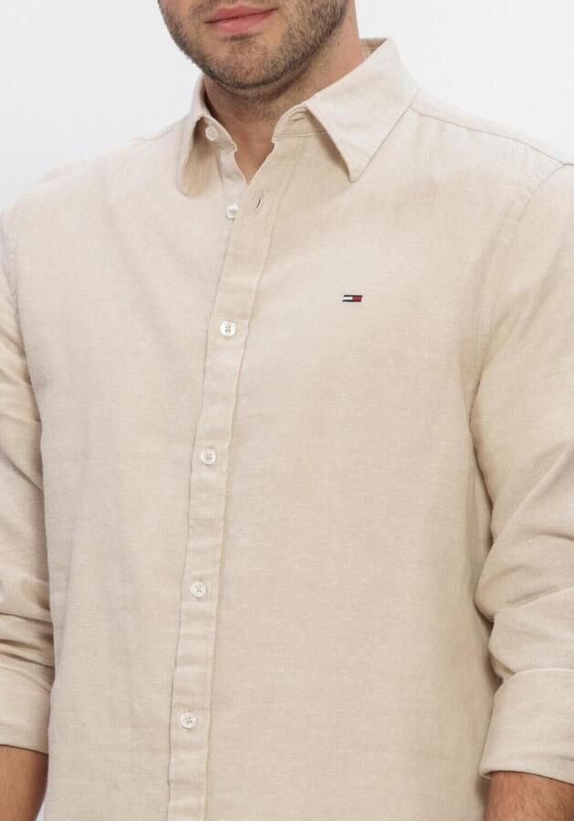 Tommy Jeans regular fit vrijetijdsoverhemd van mix van katoen en linnen - Foto 4