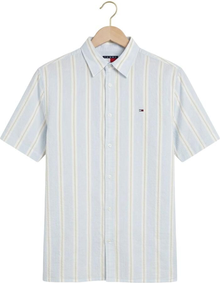 TOMMY JEANS Heren Overhemden Tjm Reg Seersuckr Ptrn Shirt Ext Lichtblauw - Foto 2