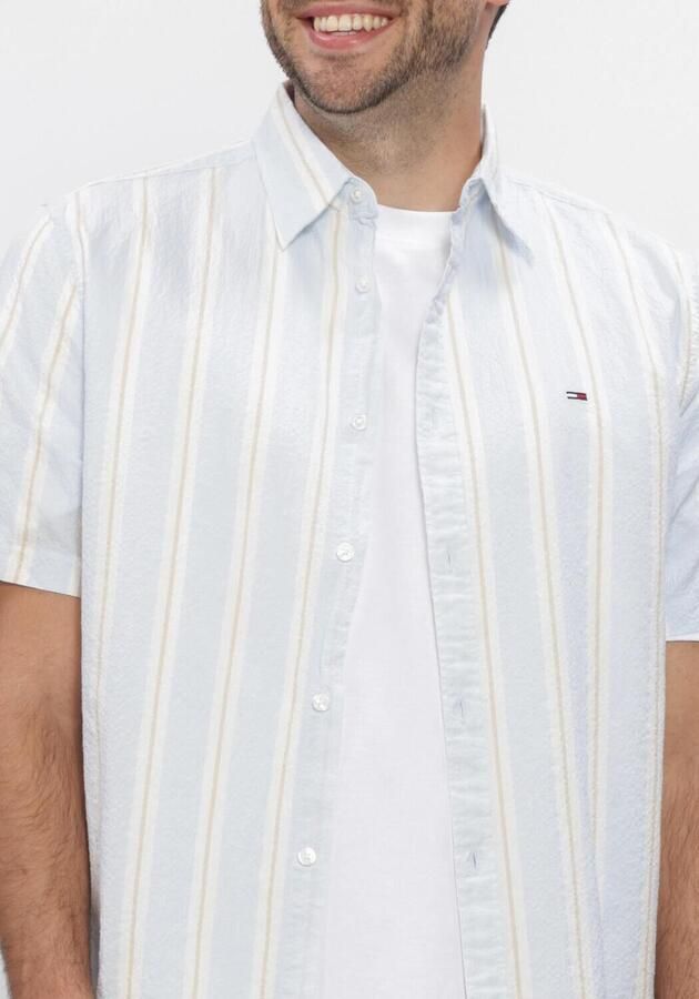 TOMMY JEANS Heren Overhemden Tjm Reg Seersuckr Ptrn Shirt Ext Lichtblauw - Foto 4