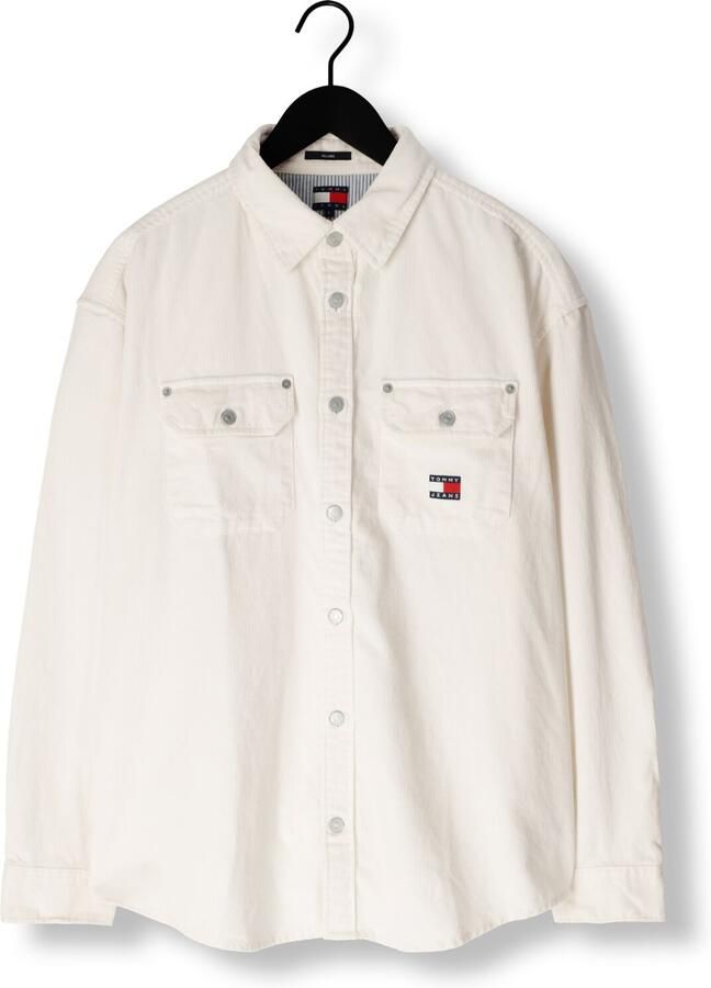 TOMMY JEANS Heren Overhemden Tjm Rlx Cord Shirt Ext Ecru