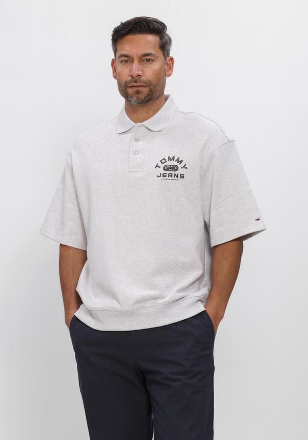 TOMMY JEANS Heren Polo's & T-shirts Tjm 90s Solid Sport Polo Lichtgrijs