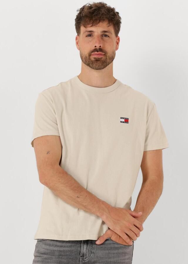 TOMMY JEANS Heren Polo's & T-shirts Tjm Reg Badge Tee Ext Beige - Foto 4