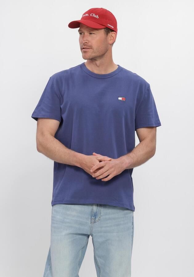 TOMMY JEANS Heren Polo's & T-shirts Tjm Reg Badge Tee Ext Blauw