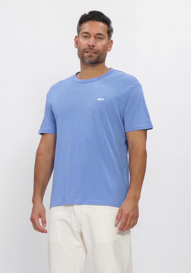 TOMMY JEANS Heren Polo's & T-shirts Tjm Reg Badge Tee Ext Lichtblauw