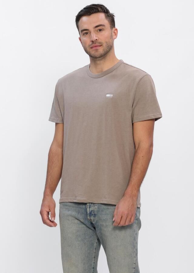 TOMMY JEANS Heren Polo's & T-shirts Tjm Reg Badge Tee Ext Zand