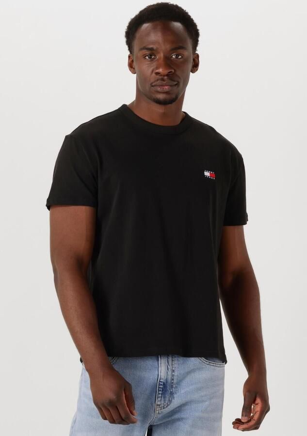 Tommy Jeans Zwart Katoenen Gerecycled T-Shirt Lente Zomer Black Heren - Foto 4
