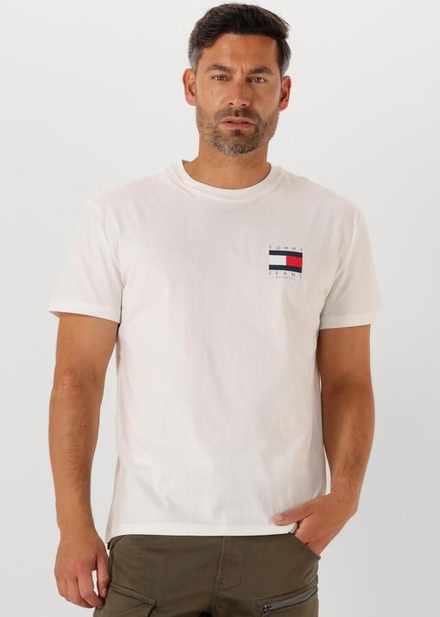 TOMMY JEANS Heren Polo's & T-shirts Tjm Reg Flag Graph Bckorint T Ext Ecru - Foto 4