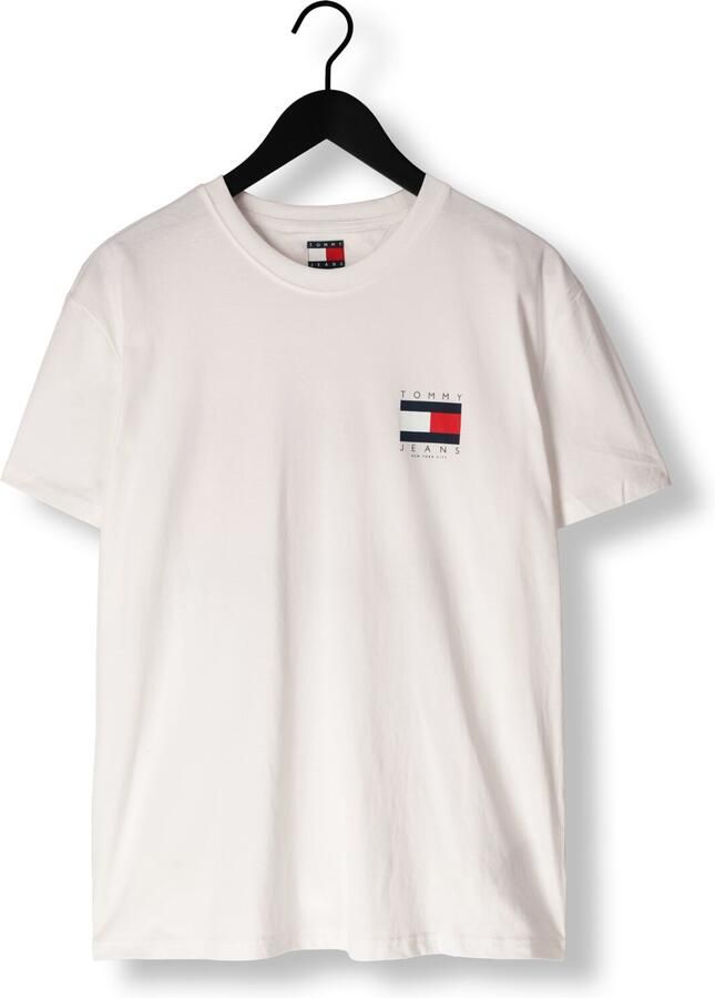 TOMMY JEANS Heren Polo's & T-shirts Tjm Reg Flag Graph Bckorint T Ext Ecru