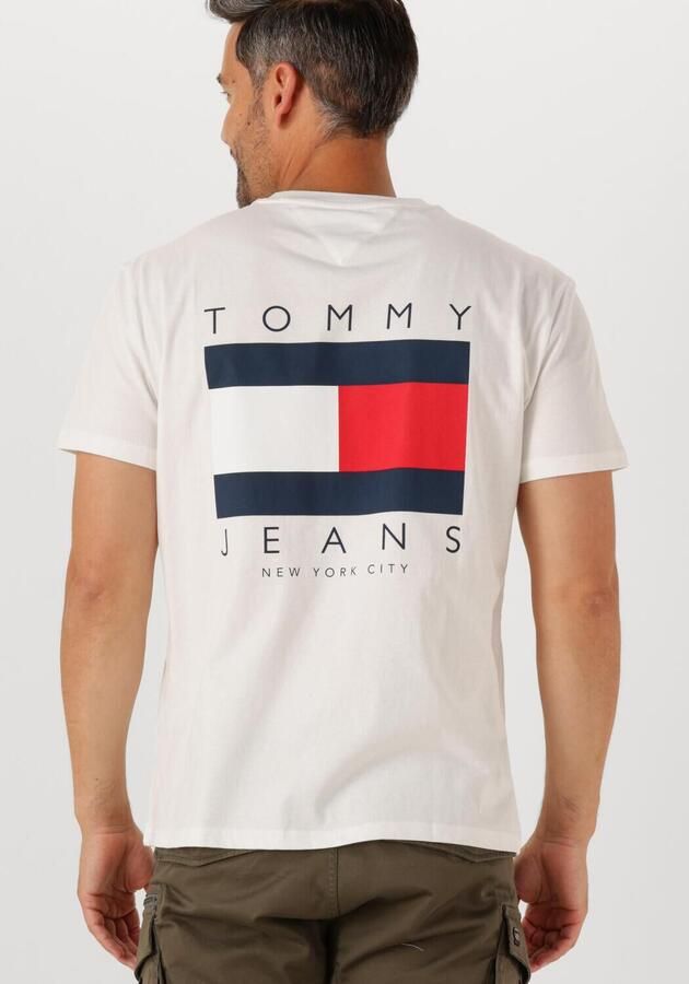 TOMMY JEANS Heren Polo's & T-shirts Tjm Reg Flag Graph Bckorint T Ext Ecru - Foto 2