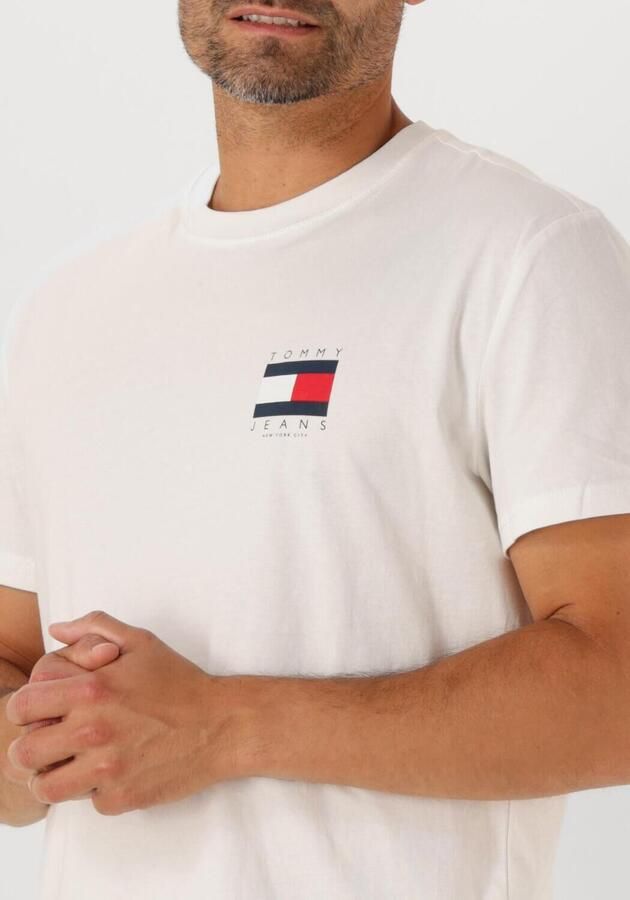TOMMY JEANS Heren Polo's & T-shirts Tjm Reg Flag Graph Bckorint T Ext Ecru - Foto 3