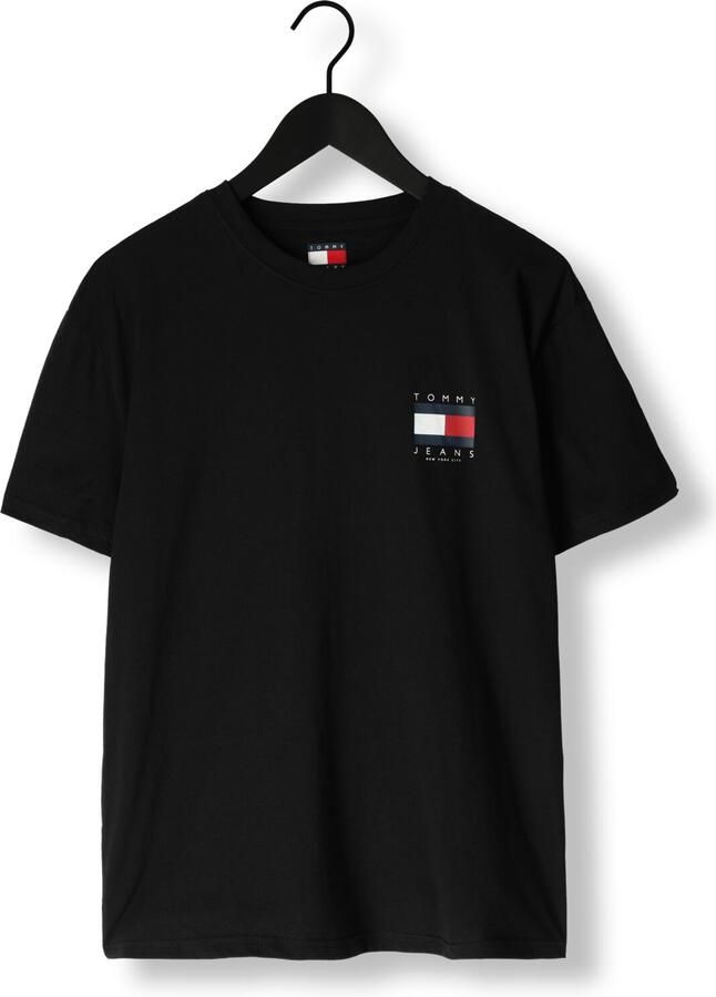 TOMMY JEANS Heren Polo's & T-shirts Tjm Reg Flag Graph Bckorint T Ext Zwart