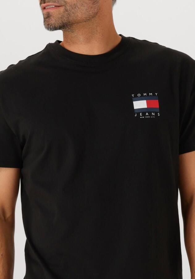 TOMMY JEANS Heren Polo's & T-shirts Tjm Reg Flag Graph Bckorint T Ext Zwart - Foto 2