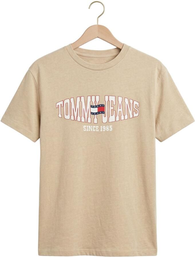 TOMMY JEANS Heren Polo's & T-shirts Tjm Reg La Waving Flag Ext Beige - Foto 2