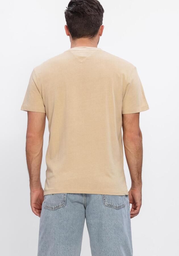 TOMMY JEANS Heren Polo's & T-shirts Tjm Reg La Waving Flag Ext Beige - Foto 3